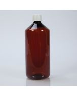 Amber Plastic Bottles Only, 1,000mL