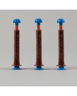 Comar Oral Dispensers with Tip Caps - Blue Plunger
