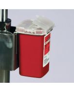 Sharps Container with Mounting Accessories for Phlebotomy Workstations