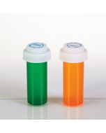 Vials with Reversible Caps, 8 Dram - Green