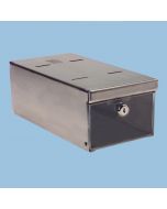 Small Locking Refrigerator Storage Box, Stainless Steel - 3735