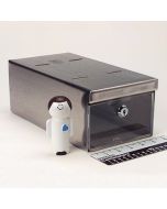 Small Locking Refrigerator Storage Box, Stainless Steel - 3736