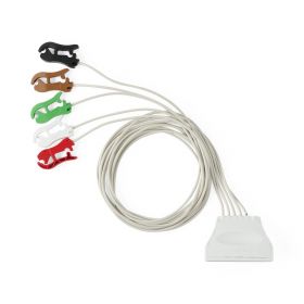 Reprocessed Philips Telemetry Lead Set Patient Cable, ECG, with 5 Lead Grabber AAMI, SPU, 20/Each