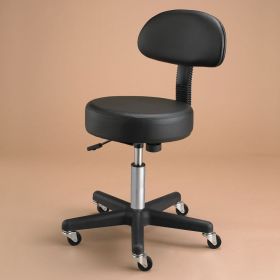 Pneumatic Therapy Stool with Backrest - Black