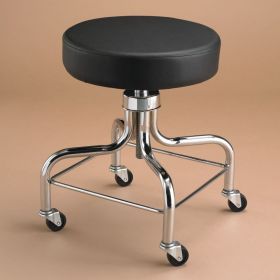 Therapy Stool with Square Foot Ring - Black