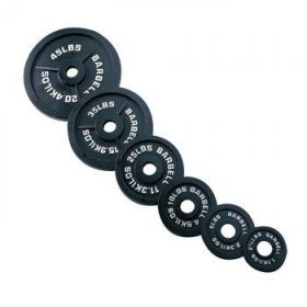 Rubber Bumper Black Oympic 2" Plate 25 LBS