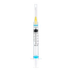 SOL-CARE 3ml Luer Lock Safety Syringe w/Exch Needle 21G*1 1/2