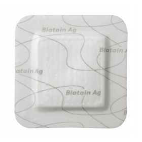 Silver Foam Dressing Biatain Silicone Ag 3 X 3 Inch Square Sterile