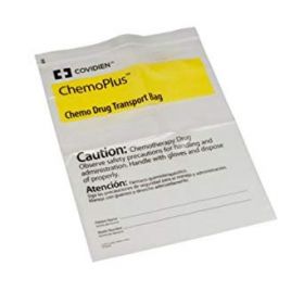Chemo Drug Transport Bag ChemoPlus 13 X 19 Inch Clear / Yellow Zip Closure
