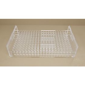 Stacking Test Tube Rack Mitchell Plastics 240 Place 16 mm Tube Size Clear 5-1/2 X 12-1/2 X 21 Inch