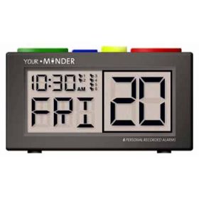 Recordable Talking Alarm Clock  Pill Reminder Adapter Included
