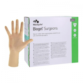 Gloves surgical biogel powder-free latex 6.5 straw 50pr/bx, 4 bx/ca, 1011938bx