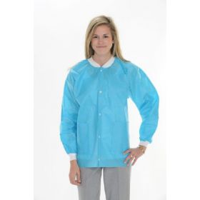 Lab Jacket ValuMax Extra-Safe Aqua 2X-Large Hip Length Limited Reuse