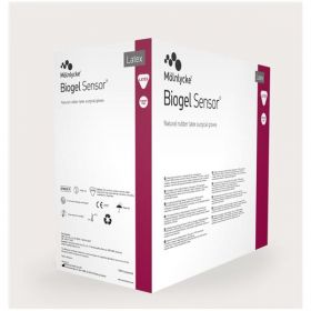 Gloves surgical biogel sensor powder-free latex 8 sterile straw 50pr/bx, 4 bx/ca