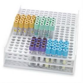 Test Tube Rack 216 Place 11 to 13 mm Tube Size White 3-1/8 X 9 X 13-1/4 Inch