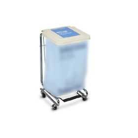 Hamper Stand Rolling Square Opening 30 - 33 gal. Foot Pedal Self-Closing Lid