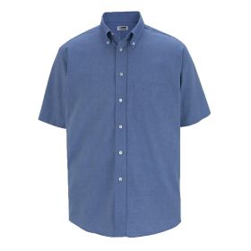 Men's Short-Sleeved Oxford Shirt, French Blue, Size 3XL