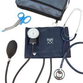 Reusable Aneroid / Stethoscope Set Proscope 23 to 33 cm Adult Cuff Dual Head General Exam Stethoscope Pocket Aneroid