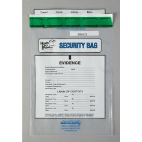 Patient Belongings Bag Health Care Logistics 9 X 12 Inch Polyethylene Tamper Evident Tape Closure Clear 1028974