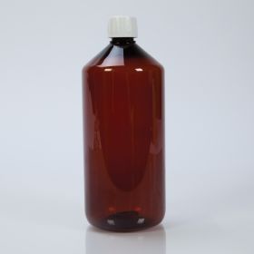 Amber Plastic Bottles Only, 1,000mL