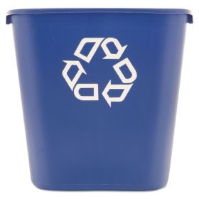 Recycling Container Rubbermaid Commercial 28-1/8 Quart Rectangular Blue Plastic Open Top