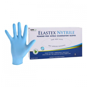 Gloves exam elastex nytrile powder-free nitrile large blue mint 100/bx, 20 bx/ca, 1033303bx