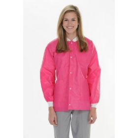Lab Jacket ValuMax Extra-Safe Hot Pink X-Large Hip Length Limited Reuse