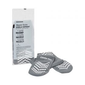 Slipper Socks McKesson 2X-Large Gray Above the Ankle