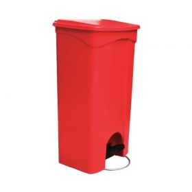 Trash Can Tough Guy 23 gal. Rectangular Red Plastic Step On