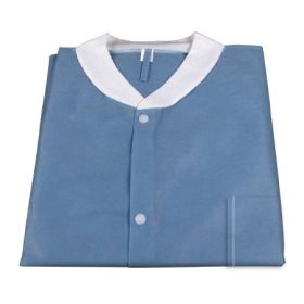 Lab Jacket Dynarex Dark Blue Medium Hip Length Limited Reuse