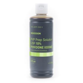 Prep Solution McKesson 8 oz. Flip-Top Bottle 10% Strength Povidone-Iodine, 1043538CS