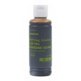 Skin Prep Solution McKesson 4 oz. Flip-Top Bottle 10% Strength Povidone-Iodine NonSterile