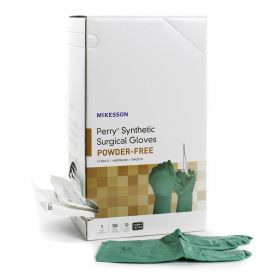 Surgical Glove McKesson Perry Performance Plus Size 9 Sterile Polychloroprene Standard Cuff Length Smooth Dark Green Chemo Tested