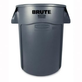 Trash Can Rubbermaid Commercial BRUTE 44 gal. Round Gray Plastic Open Top