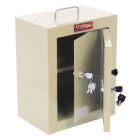 Narcotic Cabinet Wall Mount 20 Gauge Steel One Adjustable and Removable Shelf Double Key Lock