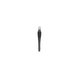 Forceps Snowden-Pencer Diamond-Points Adson 4-3/4 Inch Length Titanium / Plastic Spring Handle Double Action, Serrated Tip