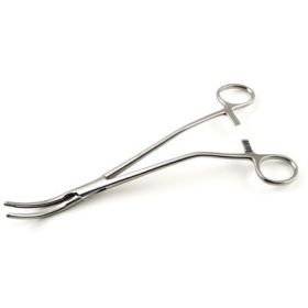 Hysterectomy Forceps Sklar Z Type 12 Inch Length OR Grade Stainless Steel NonSterile Ratchet Lock Finger Rng Handle Slightly Curved Serrated Tips with Longitudinal Grooves