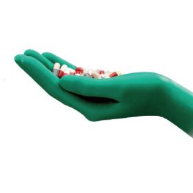 Cleanroom Glove TouchNTuff DermaShield Size 7.5 Neoprene Green 12 Inch Straight Cuff Sterile Pair