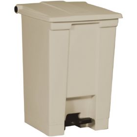 Trash Can Rubbermaid Commercial Products 12 gal. Square Beige HDPE / Polypropylene Step On