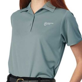 Polo Shirt 2X-Large Pewter Short Sleeves Female