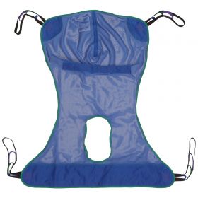 Full Body Commode Sling McKesson 4 or 6 Point Cradle Without Head Support Large 600 lbs. Weight Capacity