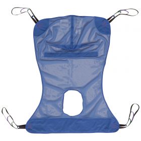 Full Body Commode Sling McKesson 4 or 6 Point Cradle Without Head Support Extra Large (XL) 600 lbs. Weight Capacity