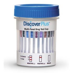 Drugs of Abuse Test Discover Plus 12-Drug Panel with Adulterants AMP, BAR, BUP, BZO, COC, mAMP/MET, MDMA, MTD, OPI300, OXY, PCP, THC (CR, pH, SG) Urine Sample 25 Tests