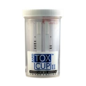 Drugs of Abuse Test Rapid TOX Cup II 6-Drug Panel AMP, BZO, COC, mAMP/MET, OPI300, THC Urine Sample 25 Tests