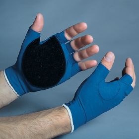 Impact Glove Ergotech Glove - Palm/Web Half Finger Large Blue Left Hand