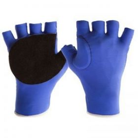 Impact Glove Ergotech Glove - Palm / Web Half Finger Large Blue Right Hand