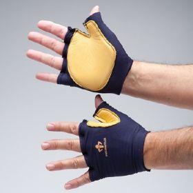Impact Glove IMPACTO Tool Grip Fingerless Large Black / Tan Left Hand