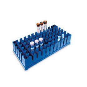 Test Tube Rack SmoothRack 72 Place 10 to 17 mm Tube Size Blue 2-1/2 X 5 X 9-3/4 Inch