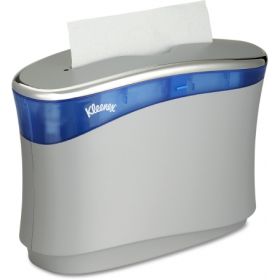 Paper Towel Dispenser Kleenex Reveal Gray ABS Plastic Manual Pull 150 Count Countertop