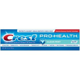 Toothpaste Crest Pro-Health Clean Mint Flavor 4.6 oz. Tube